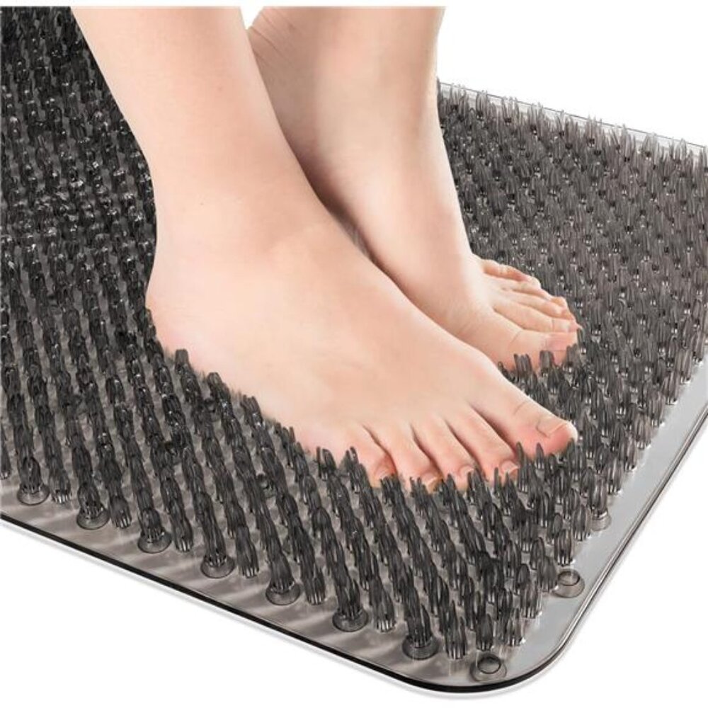 Non Slip Grassy Bathtub Mat : 25.6X13.4 inches Sturdy But Soft Bath